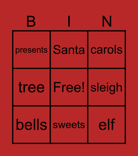Xmas Bingo Card