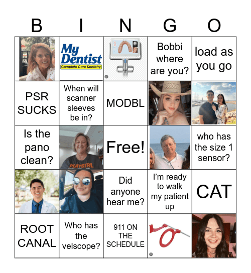 My Dentist Bingo Card