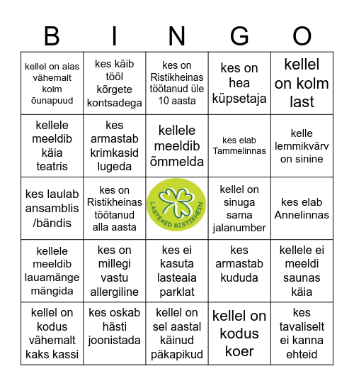 LEIA KEEGI, .... Bingo Card