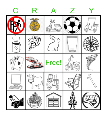 CRAZY Carr Family Bingo Card