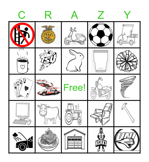 CRAZY Carr Family Bingo Card