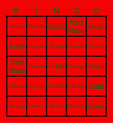 Happy Holidays! Bingo Card