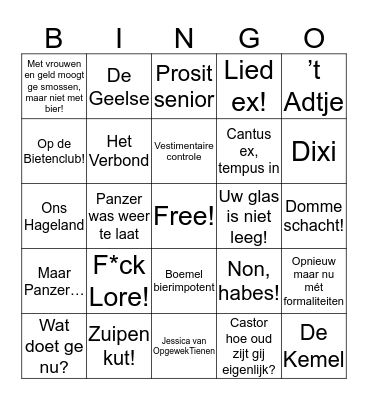 Bietenclub cantusbingo Card