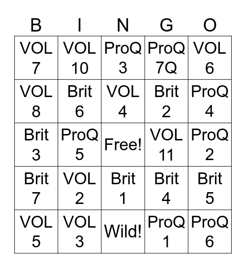 Database Bingo - Senior Seminar 2023 Bingo Card