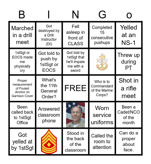 CENTRAL NJROTC Bingo Card