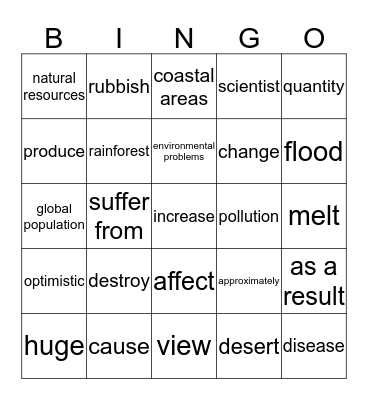 life on earth Bingo Card