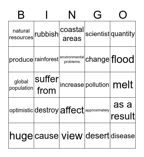 life on earth Bingo Card