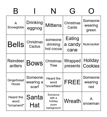 FBS Holiday Bingo Card