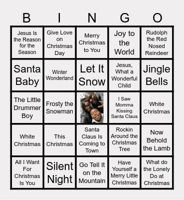 Calhoun Christmas Carol Bingo Card