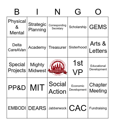 Delta Bingo Card