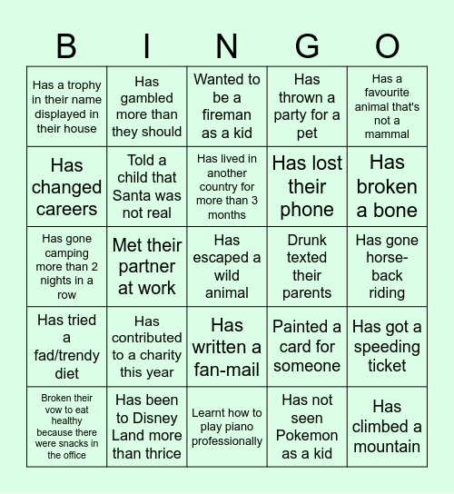 Bingo Card