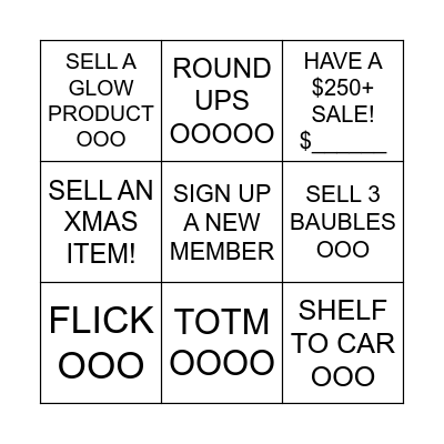 XMAS BINGO! Bingo Card
