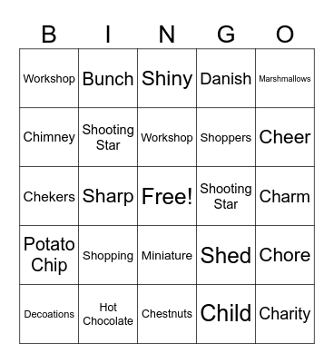 Winter Bingo - SH / CH Bingo Card