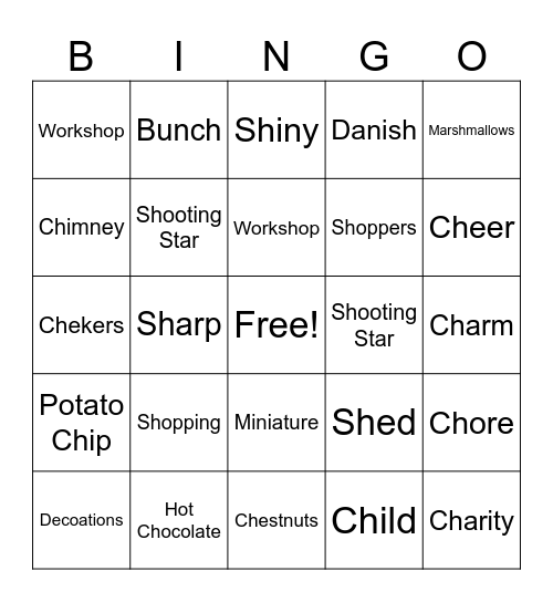 Winter Bingo - SH / CH Bingo Card