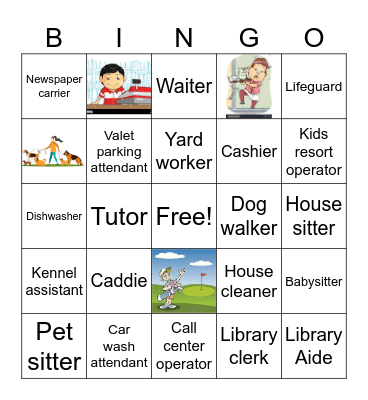 Part-time jobs Bingo Card