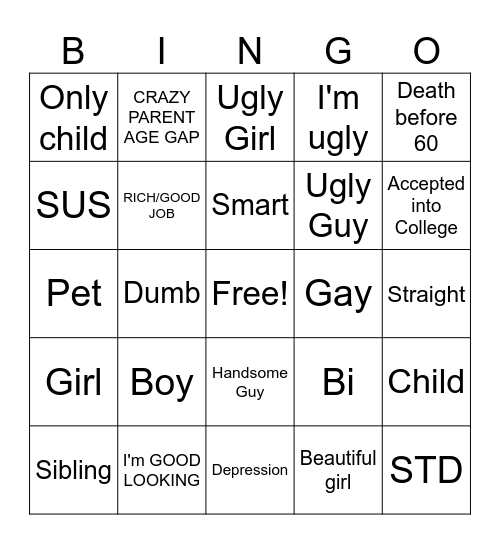 BitLife Bingo Card