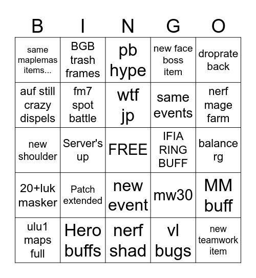 Bingo Card