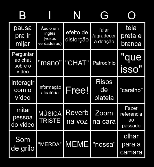 GAMBIIITO Bingo Card