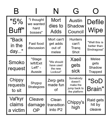H LK 12/11 Bingo Card