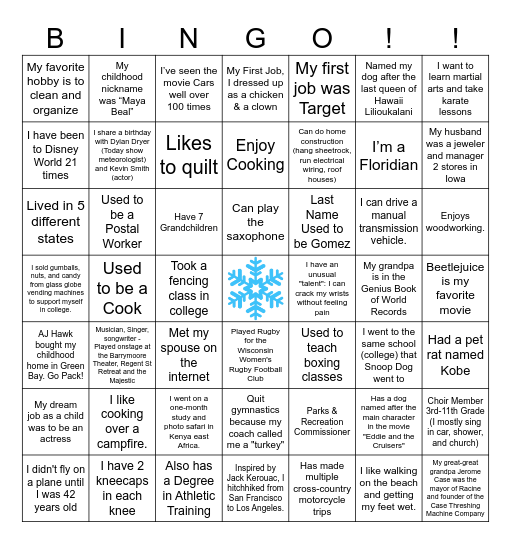 Get-to-Know-You Bingo Card