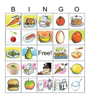 Food Bingo Card