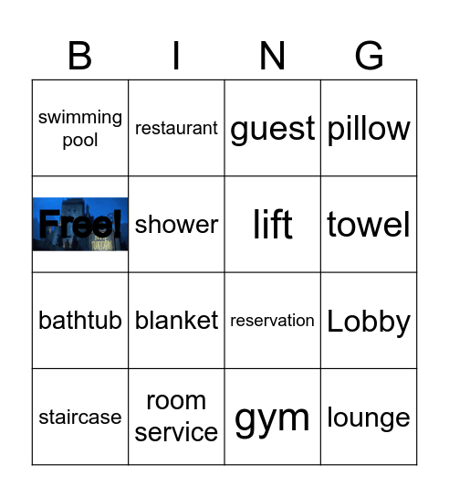 HOTEL Bingo Card