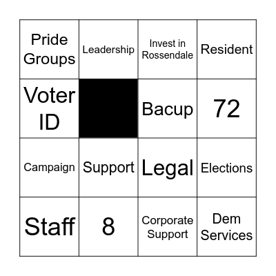 Staff Engagement Bingo Card