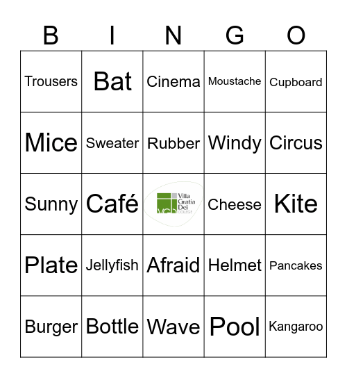 English is fun! Bingo Card