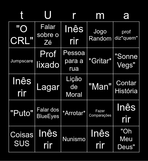 TURMA Bingo Card