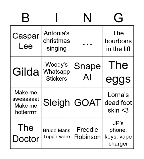 CAMPUS BINGO Card