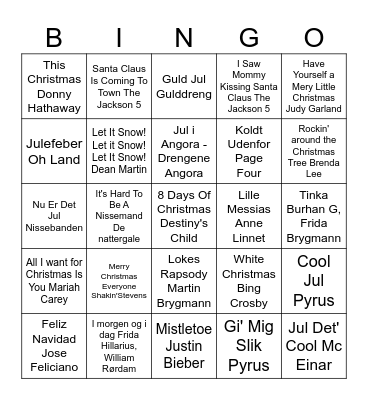 Julebanko ERST 2023 Bingo Card