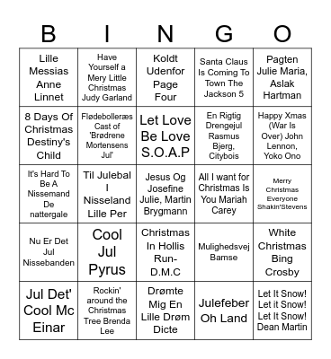 Julebanko ERST 2023 Bingo Card