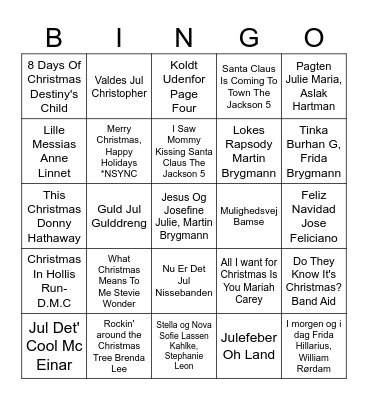 Julebanko ERST 2023 Bingo Card