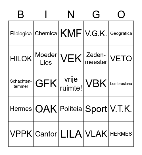 Muilbingo 2023 editie Bingo Card