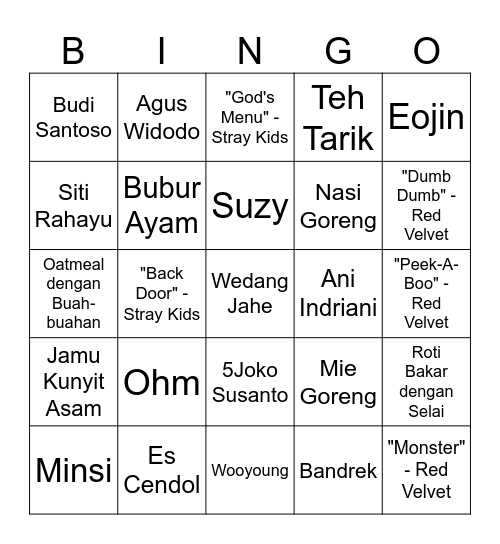 Bingo Card