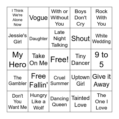 Third Thursday December Bingo Card