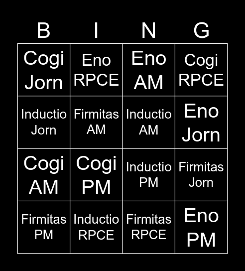 BINGO ESCSIANO - THA REAL ONE Bingo Card