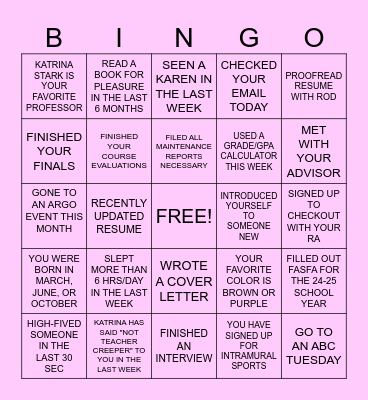 THE ART OF THINKING Bingo Card