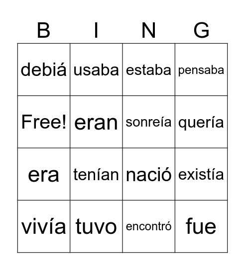 bingo Card