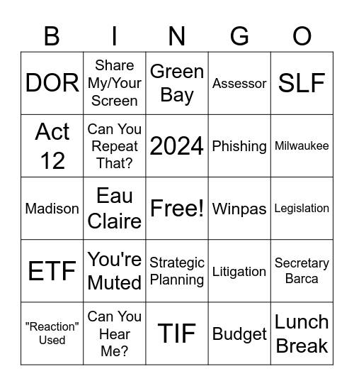 Virtual BINGO Card