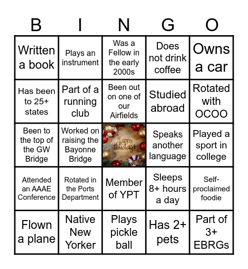 Fellows Alumni Holiday Breakfast Bingo Card