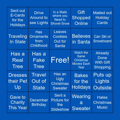 RRG Holiday Bingo Card