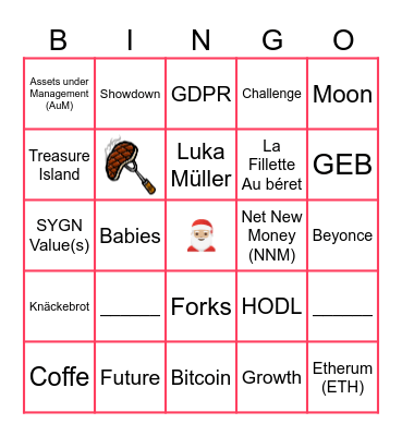 Sygnum's End of Year CC-Bingo Card