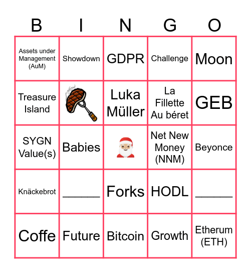 Sygnum's End of Year CC-Bingo Card