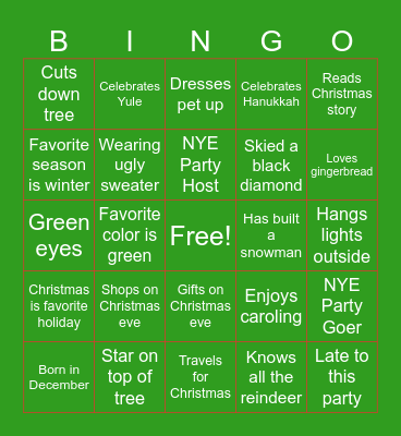 2023 Holiday Team Connectivity Bingo Card
