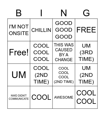 BINGO Card