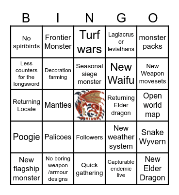 Wilds Bingo Card