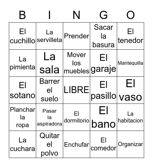 Loteria 5.2. Bingo Card