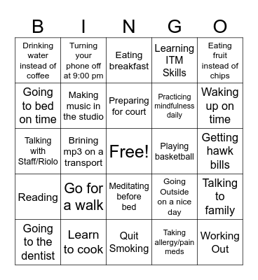 ABC PLEASE Bingo Card