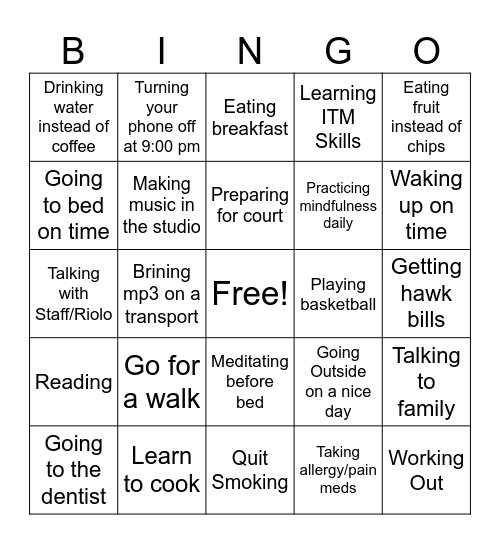 ABC PLEASE Bingo Card